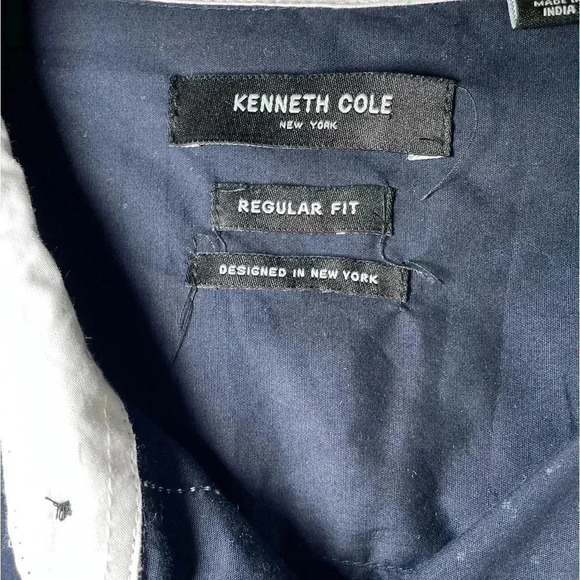 Kenneth Cole New York  Navy short sleeve button down shirt sz 4XL - Picture 2 of 6